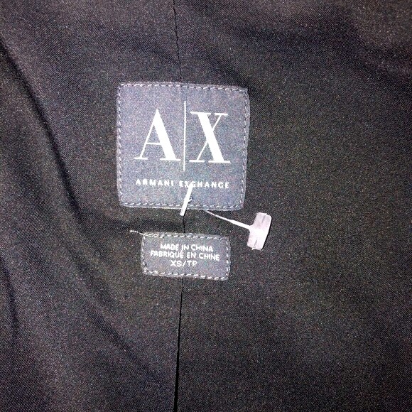 Armani Exchange 3 tone Wool Blend short moto style jacket. - Picture 9 of 13
